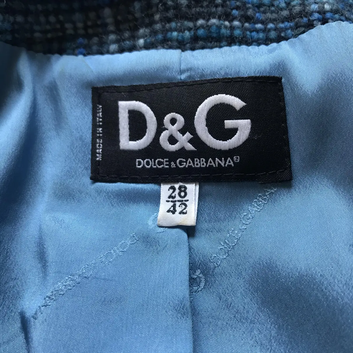 Blue Tweed Jacket D&G
