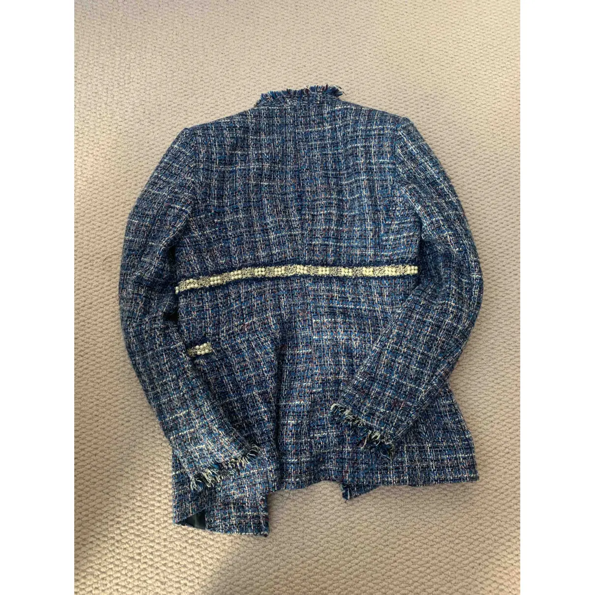 Buy Zara Blue Tweed Jacket online