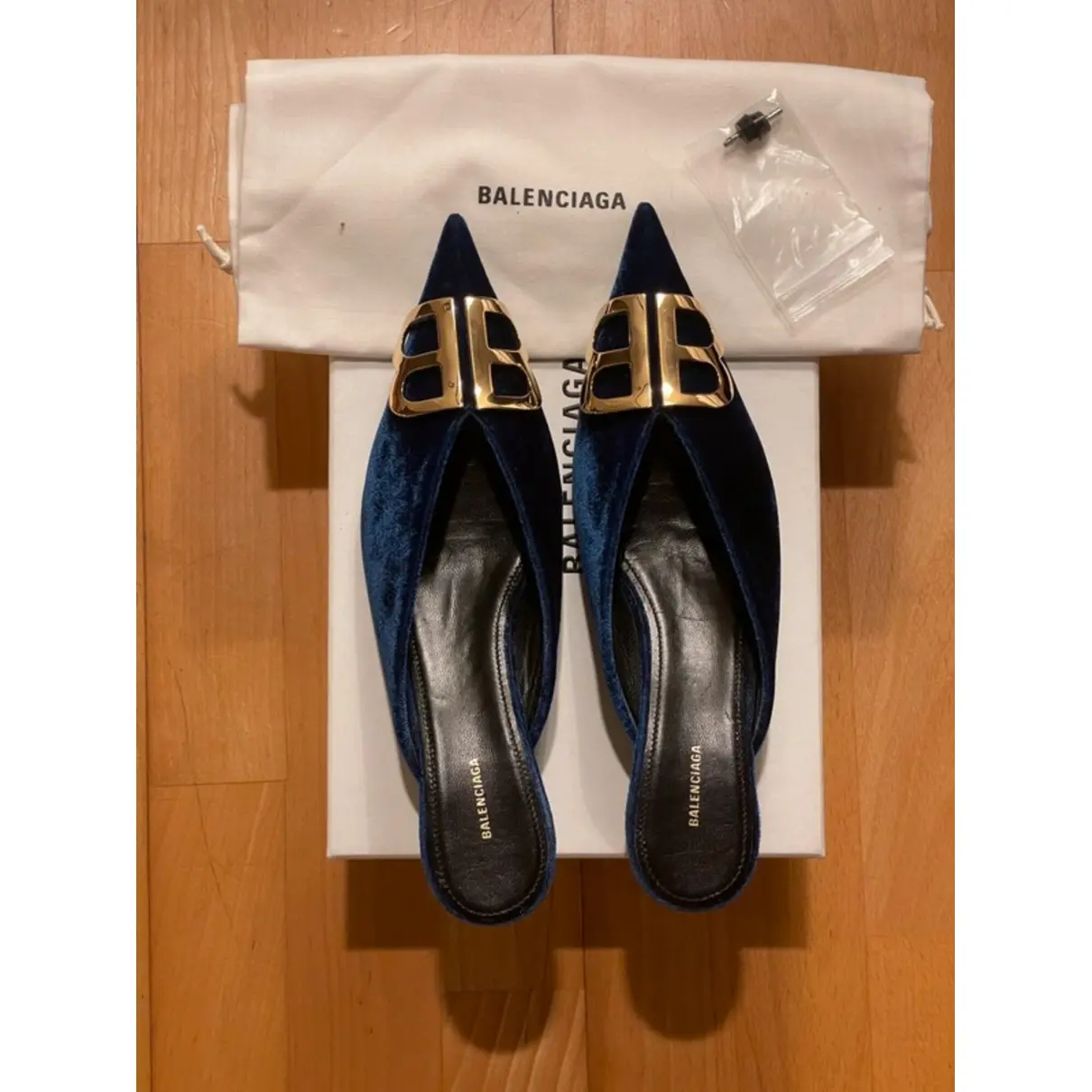 Buy Balenciaga BB velvet sandal online