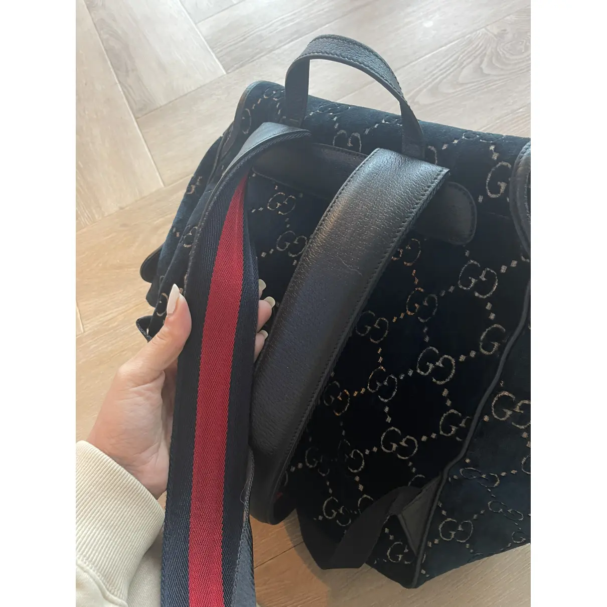 Velvet backpack Gucci