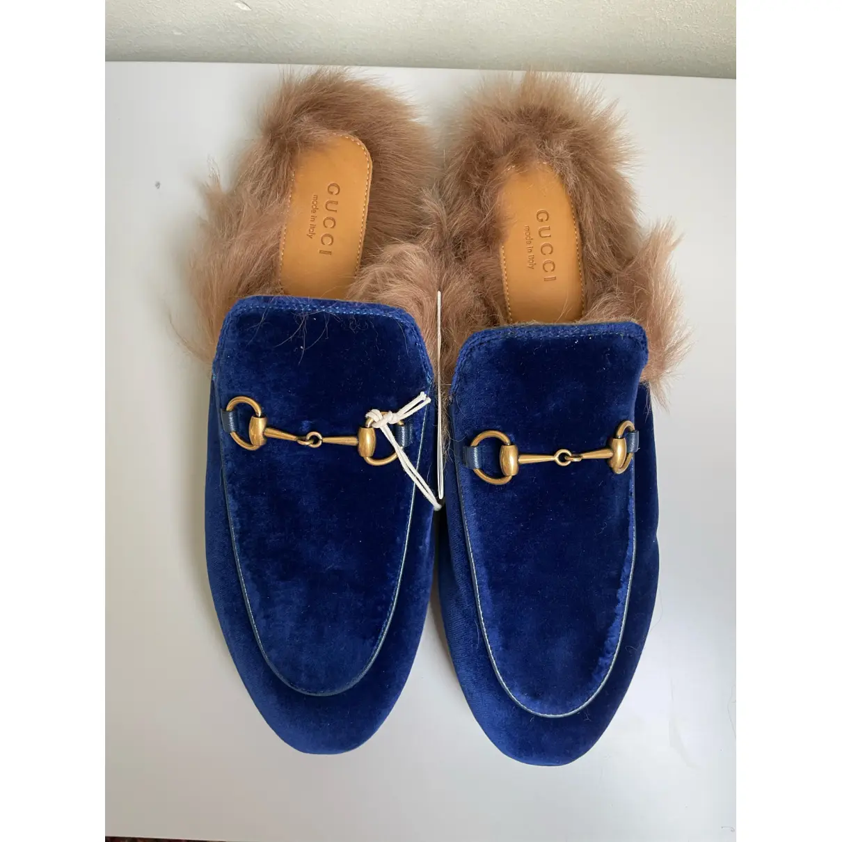 Buy Gucci Princetown velvet sandals online