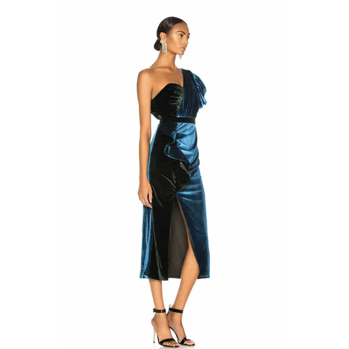 Buy Self-Portrait Velvet mid-length dress online