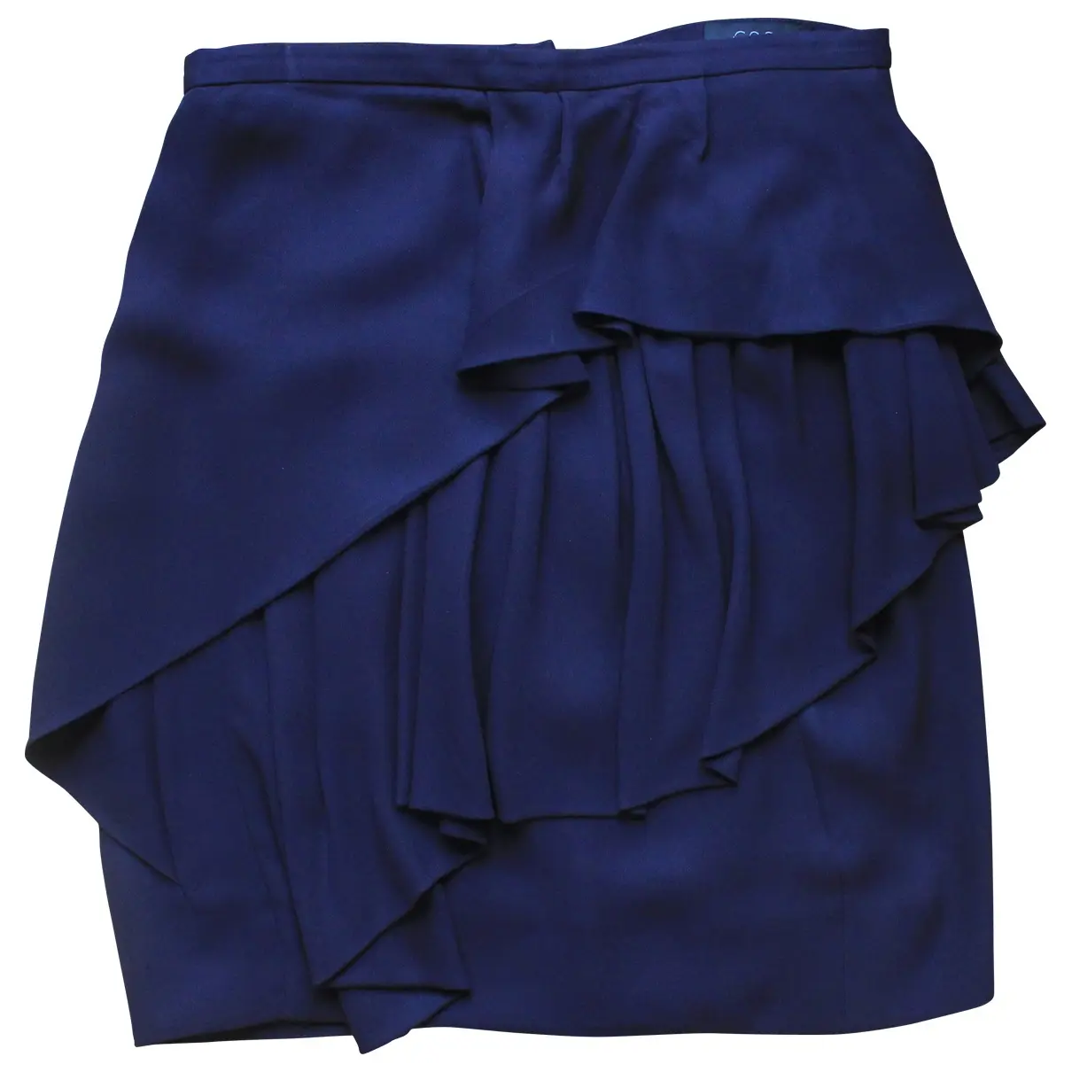 Blue Viscose Skirt Cos