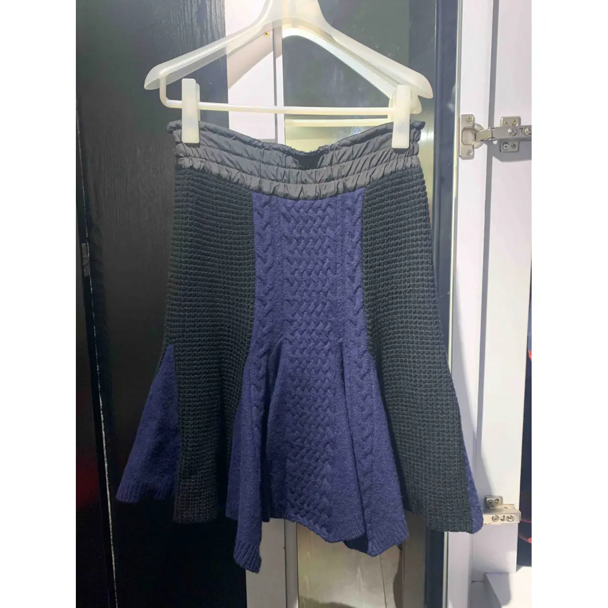 Buy Sacai Luck Wool mid-length skirt online