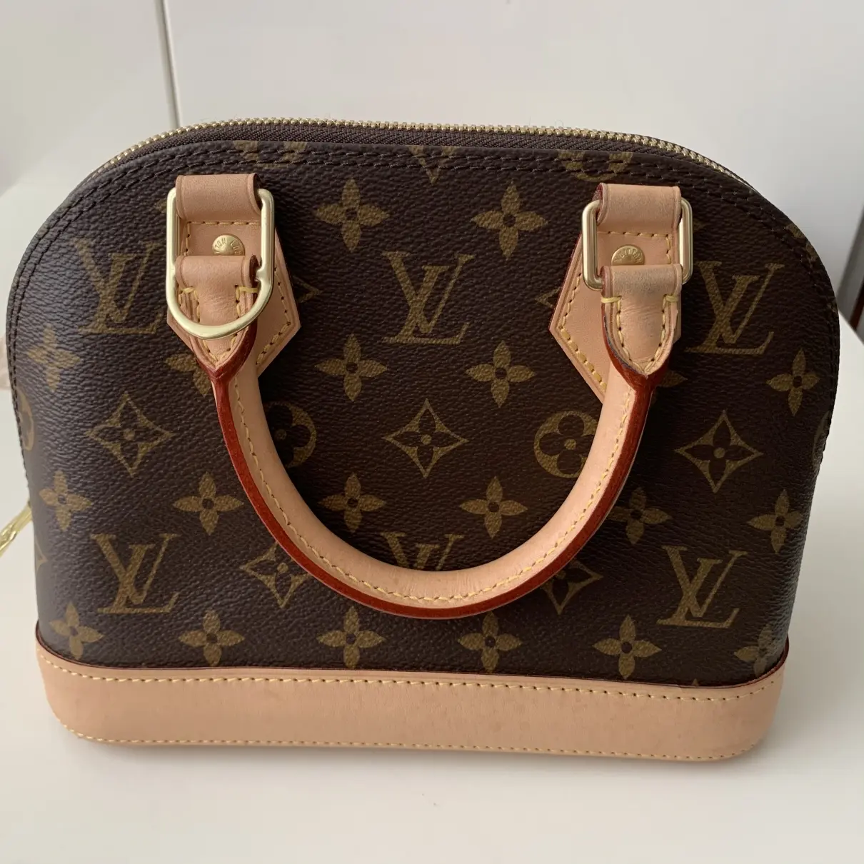 Louis Vuitton Alma BB cloth crossbody bag for sale