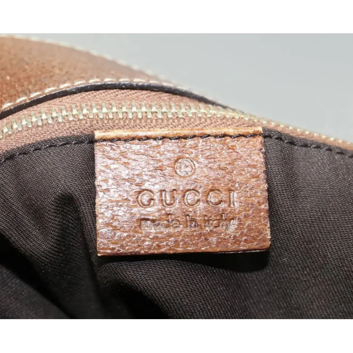 Bamboo Frame Satchel cloth handbag Gucci