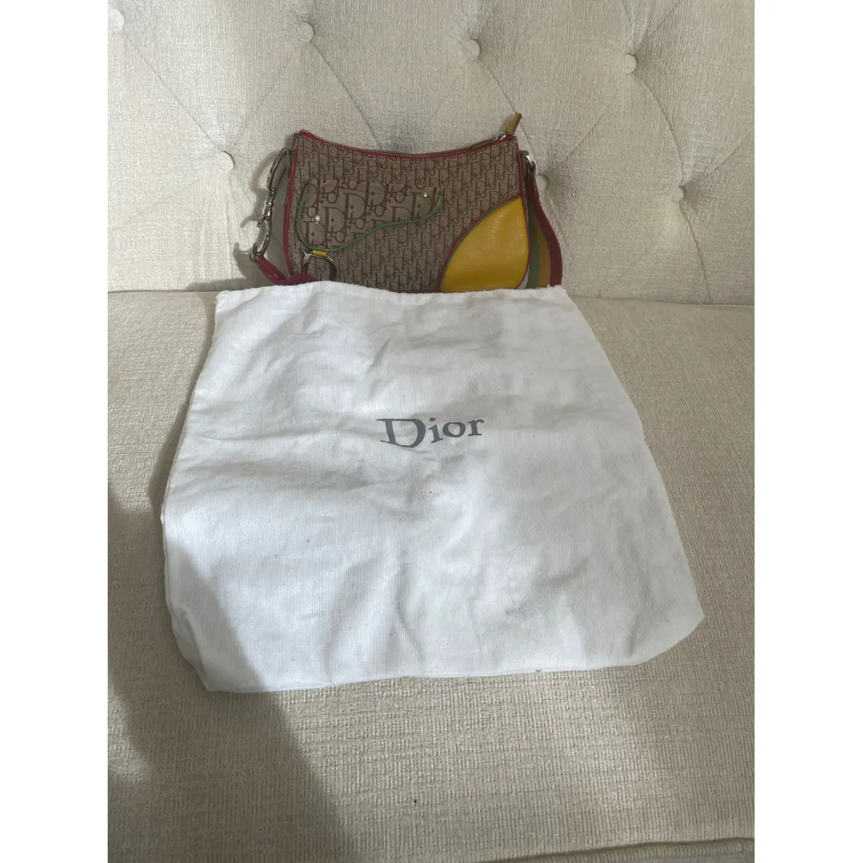 Double Saddle cloth crossbody bag Dior - Vintage