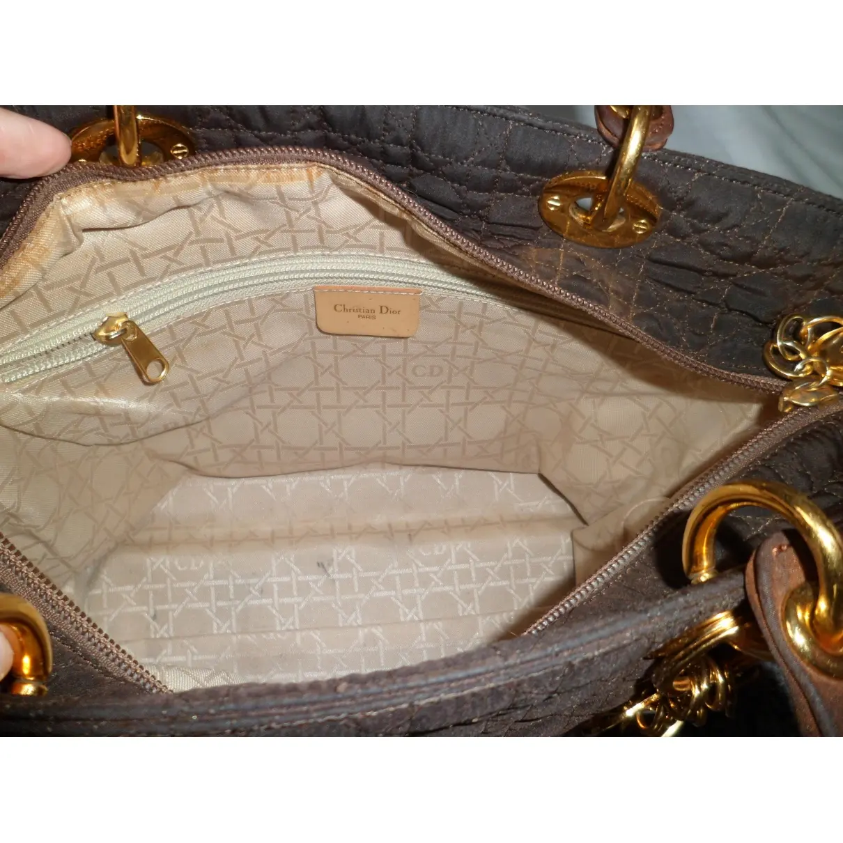 Lady Dior cloth handbag Dior - Vintage