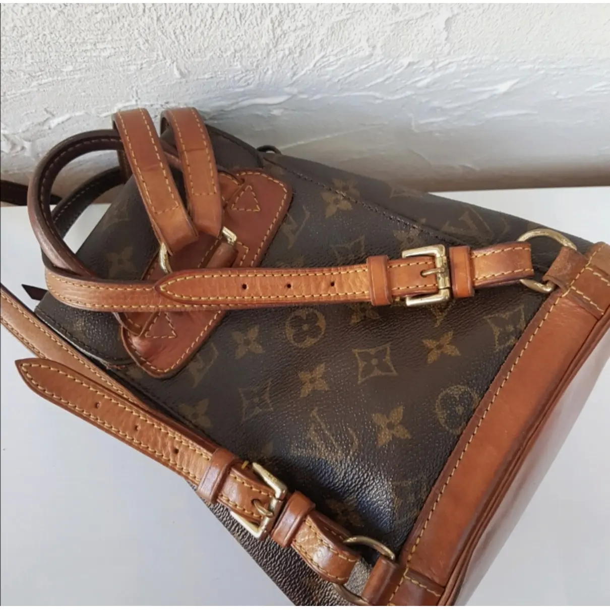 Buy Louis Vuitton Montsouris cloth backpack online