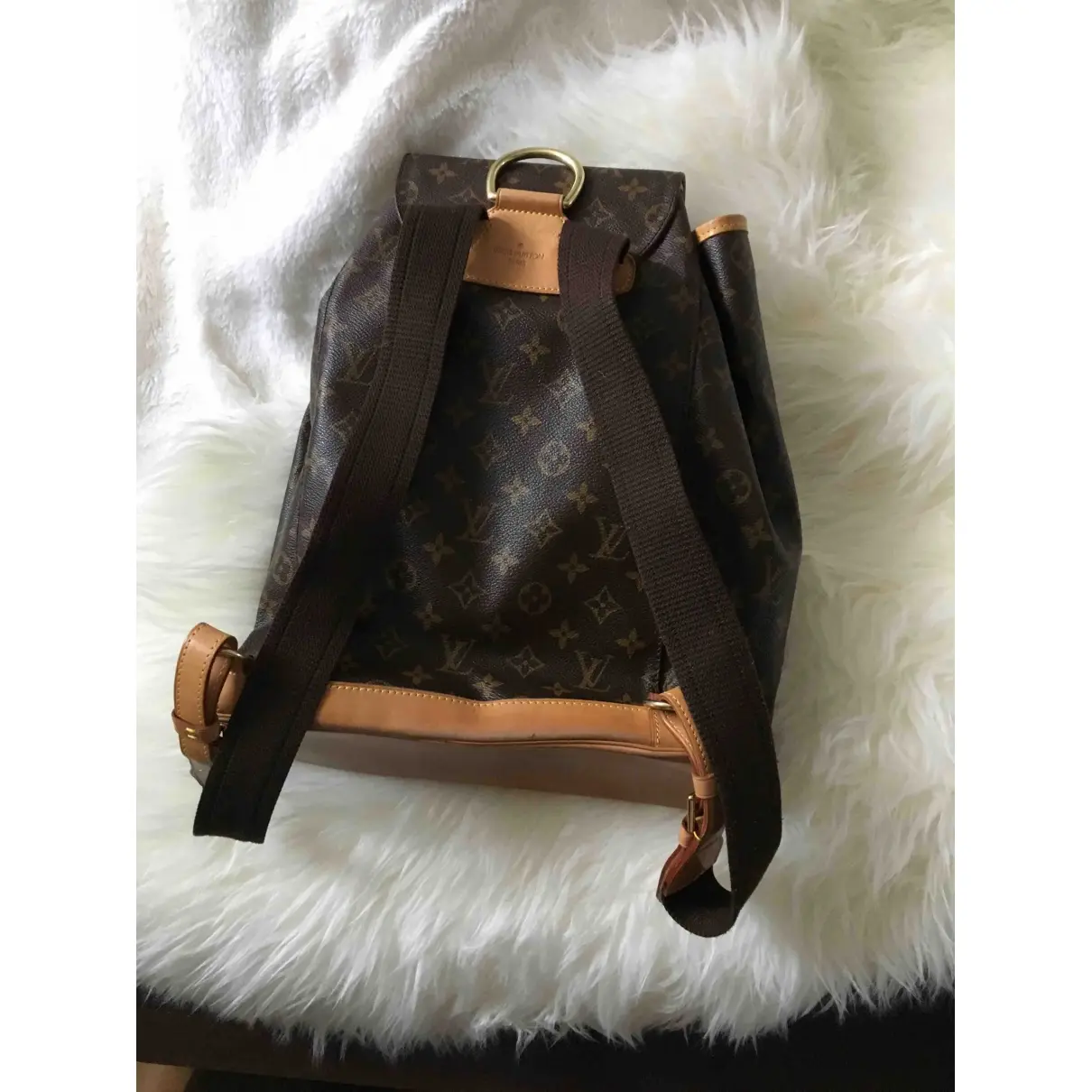 Louis Vuitton Montsouris cloth backpack for sale