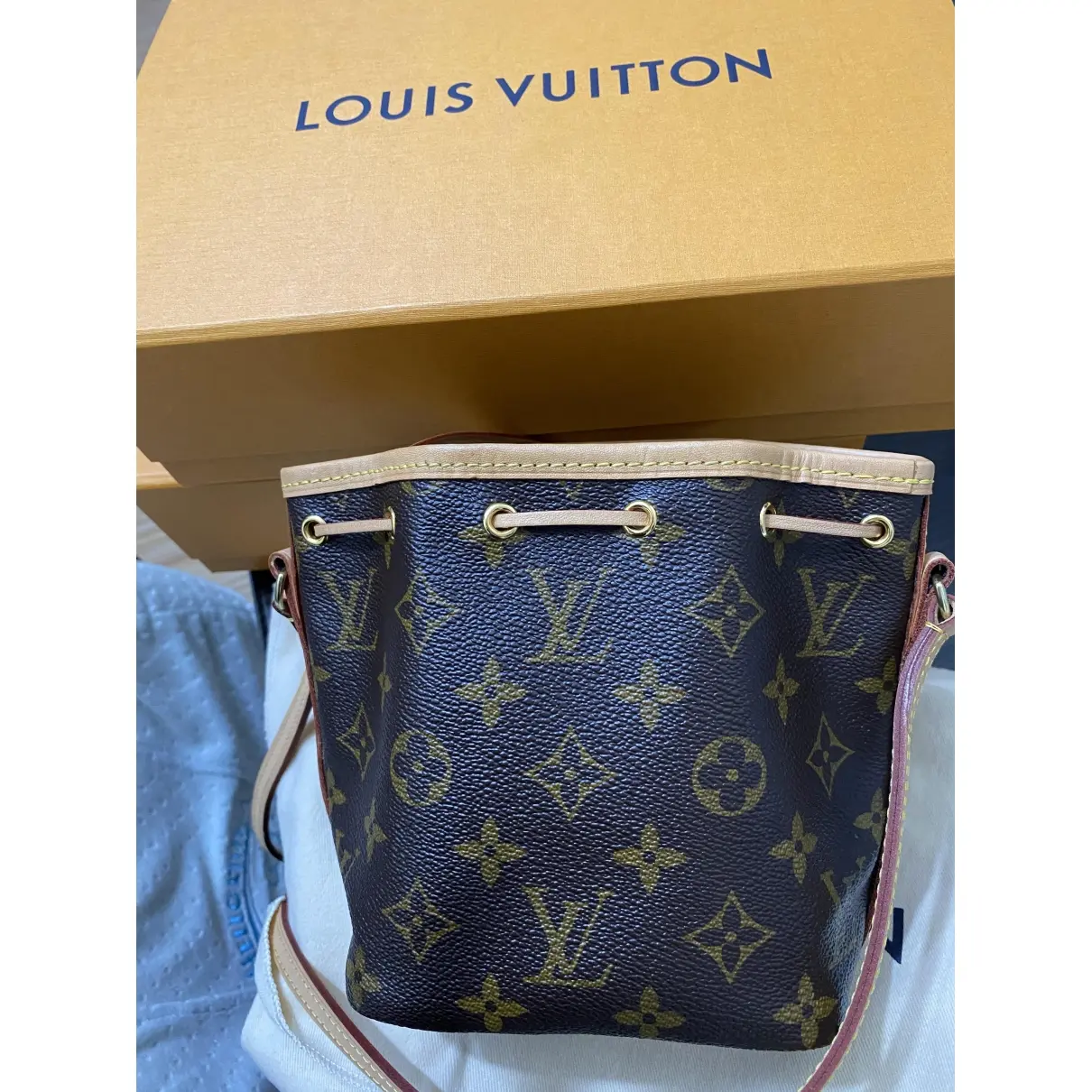 Louis Vuitton NéoNoé BB cloth crossbody bag for sale