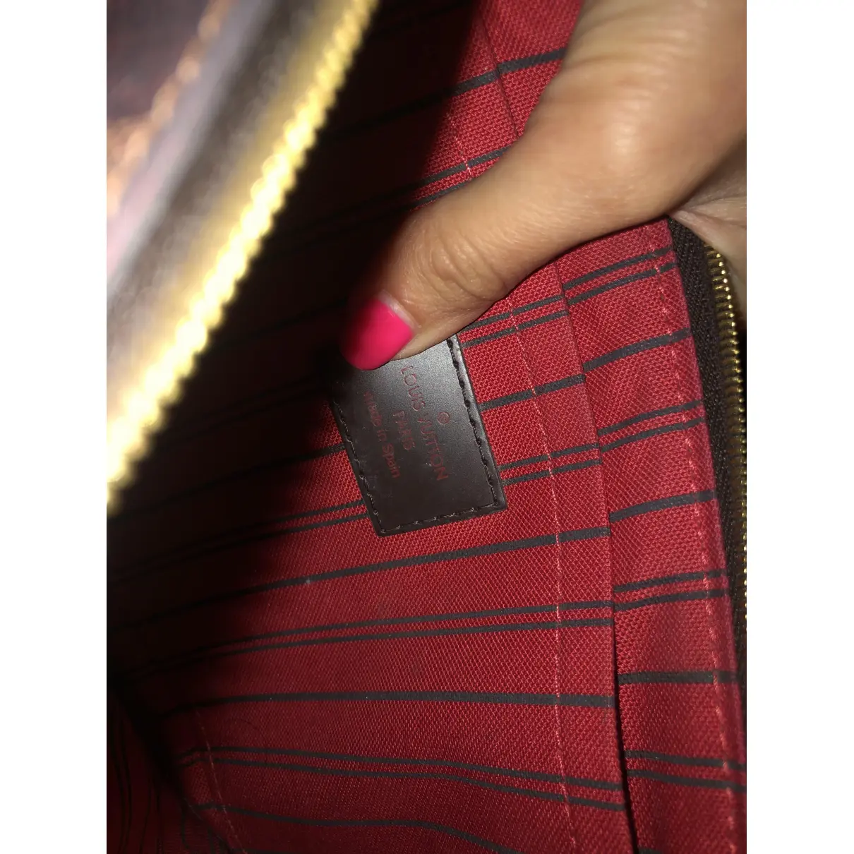 Neverfull cloth clutch bag Louis Vuitton