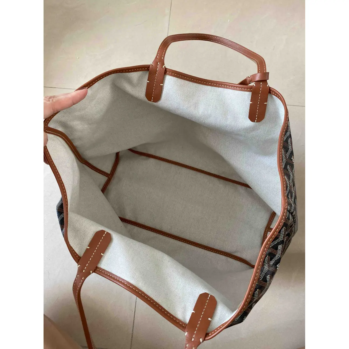 Saint-Louis cloth handbag Goyard