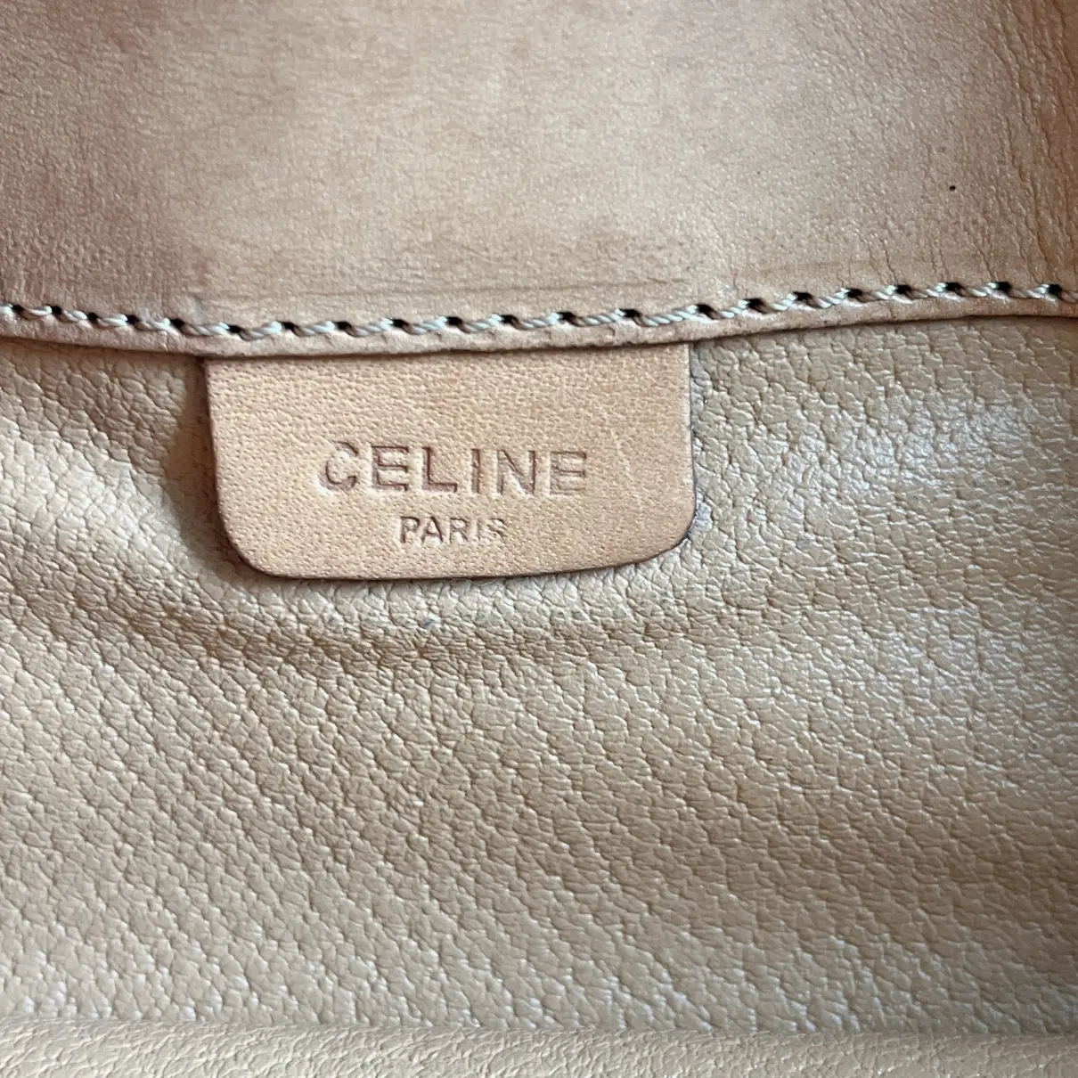Triomphe Vintage cloth clutch bag Celine - Vintage