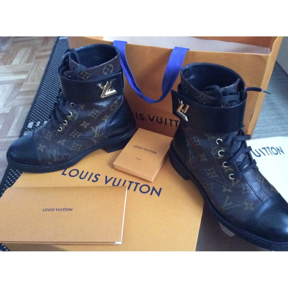 Louis Vuitton Wonderland cloth ankle boots for sale
