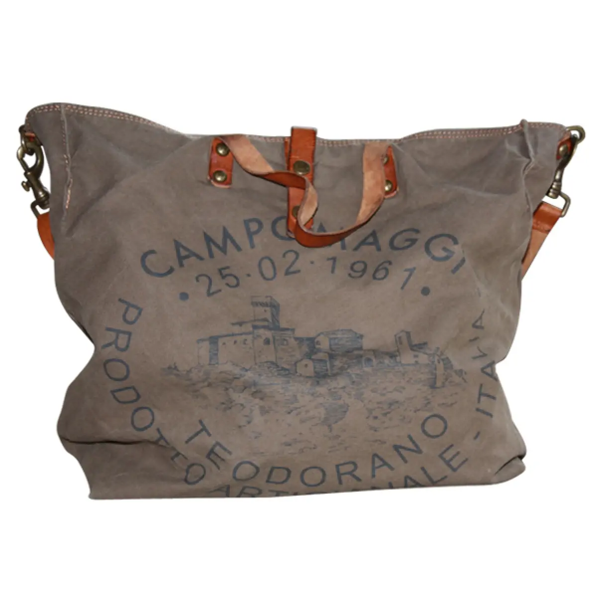 Brown Cotton Handbag CAMPOMAGGI