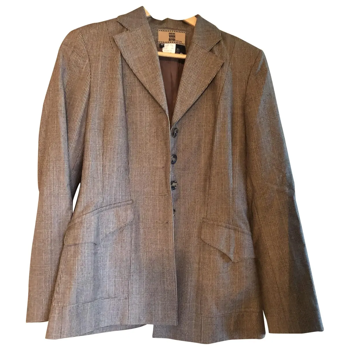 Brown Cotton Jacket Irene Van Ryb