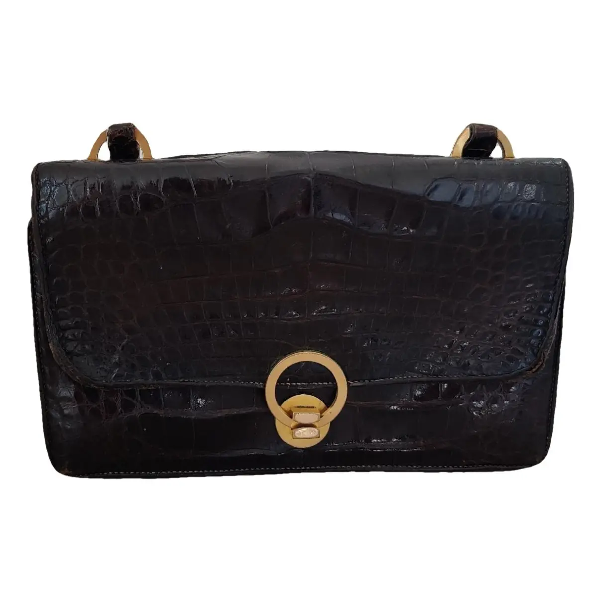 Ring crocodile handbag Hermès - Vintage