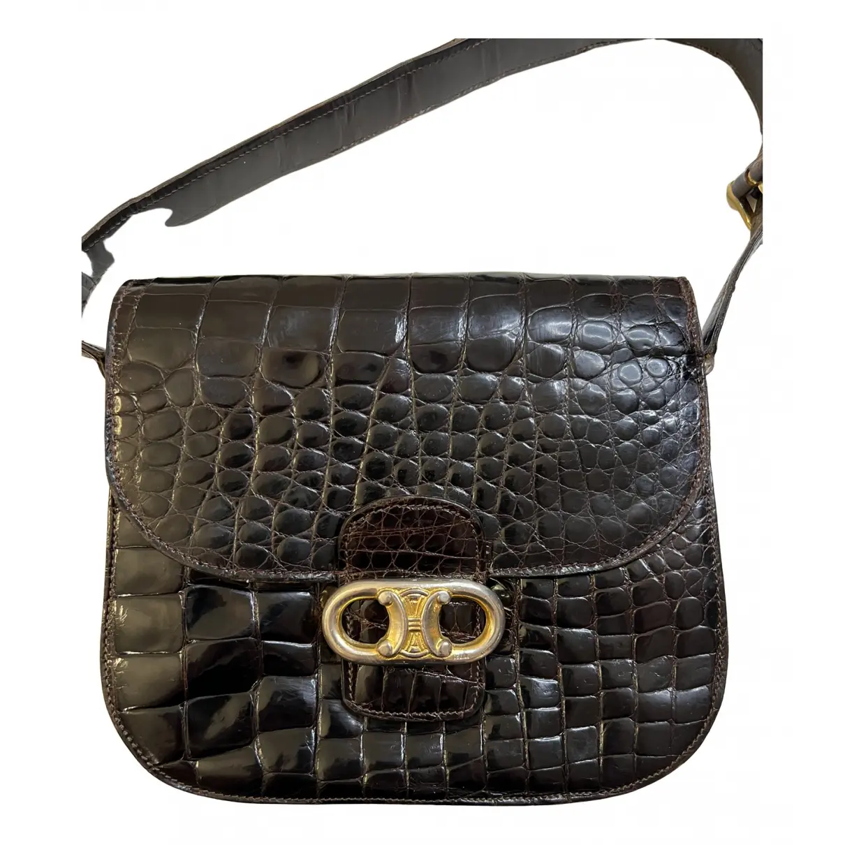 Triomphe crocodile handbag Celine - Vintage