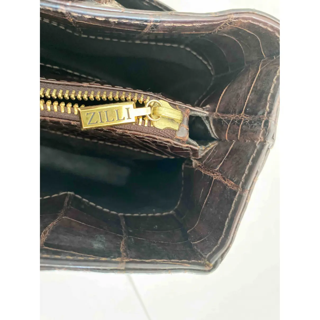 Crocodile handbag Zilli - Vintage