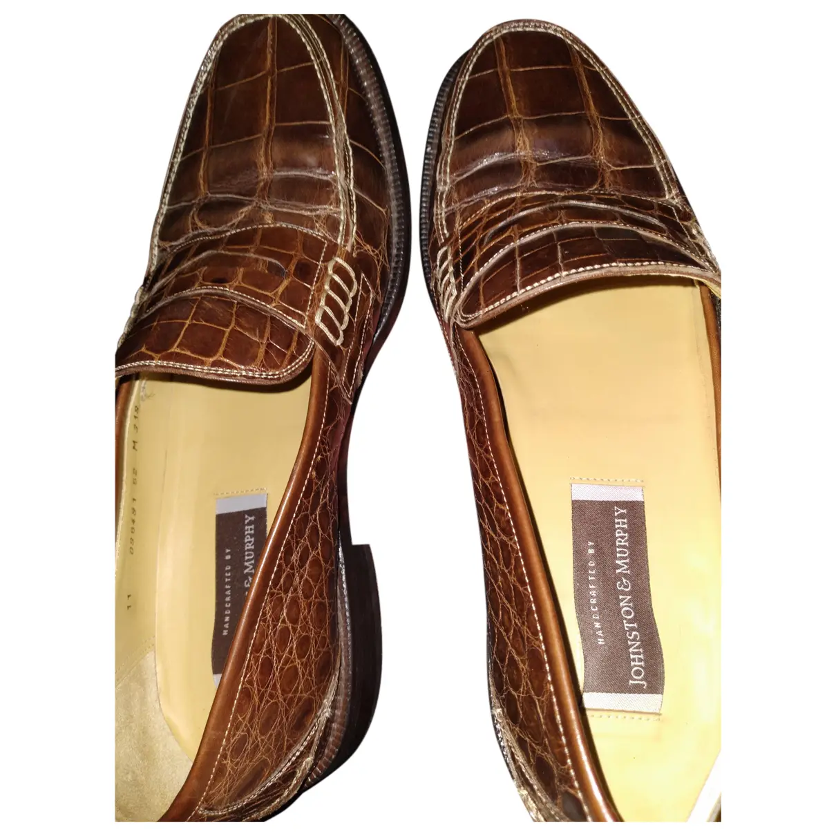 Exotic leathers flats Johnston And Murphy