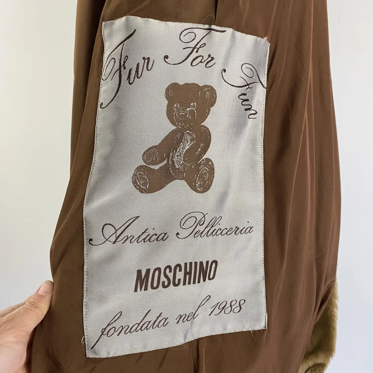Faux fur coat Moschino - Vintage