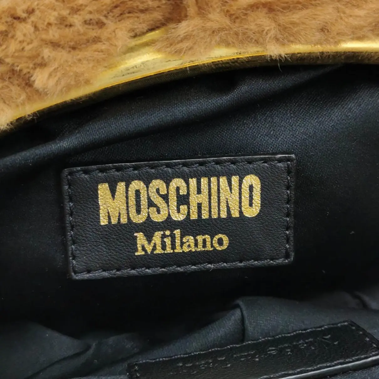 Faux fur crossbody bag Moschino