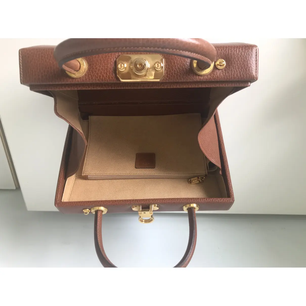 Leather handbag A. Testoni - Vintage