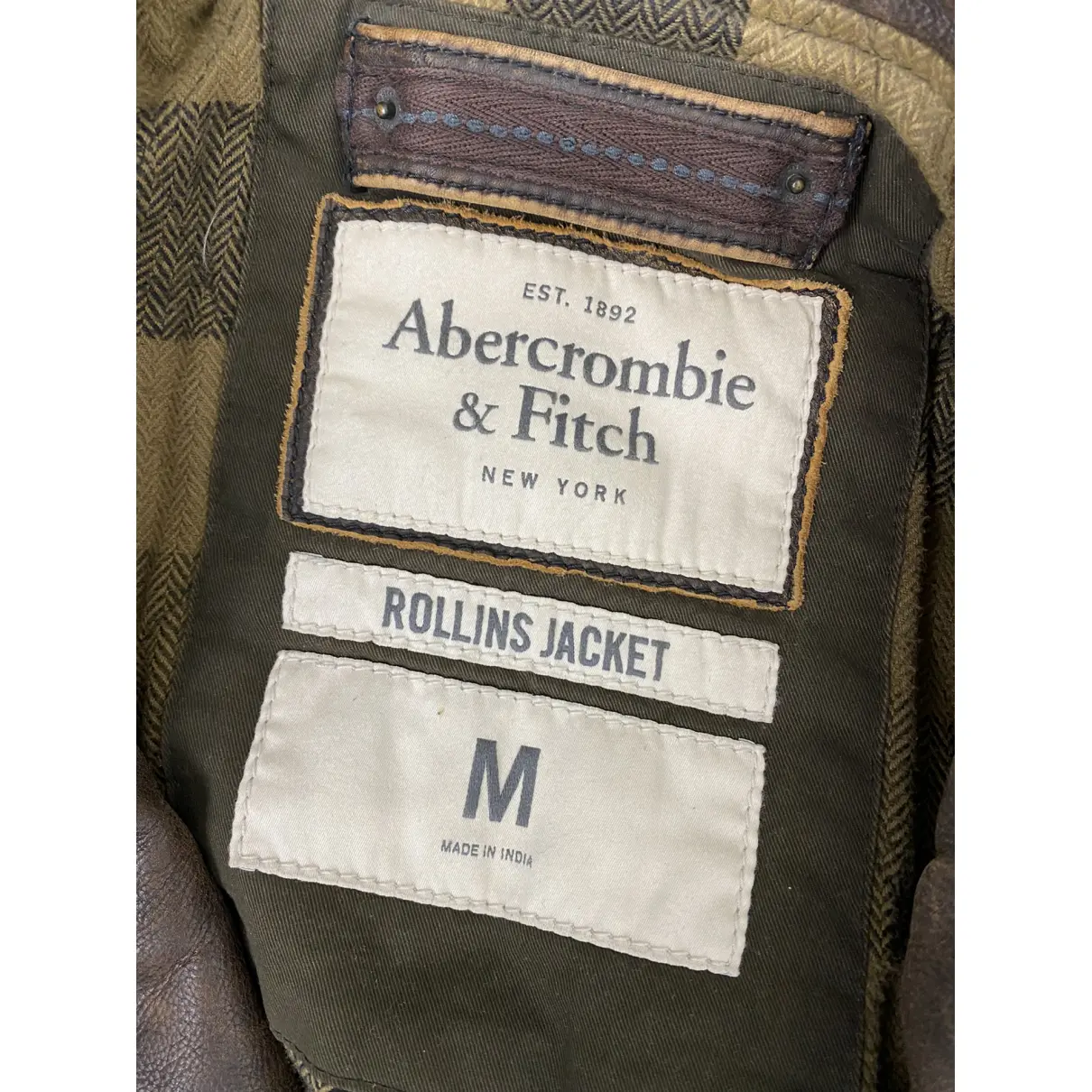 Leather jacket Abercrombie & Fitch
