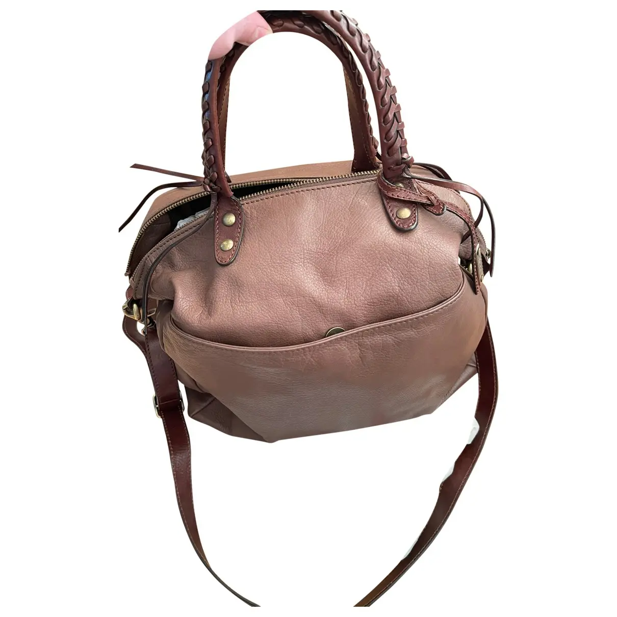 Leather handbag Abro