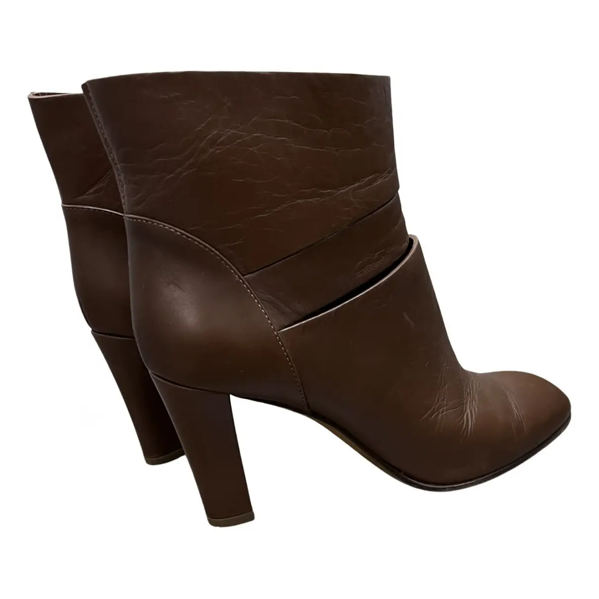 Leather ankle boots Agnona