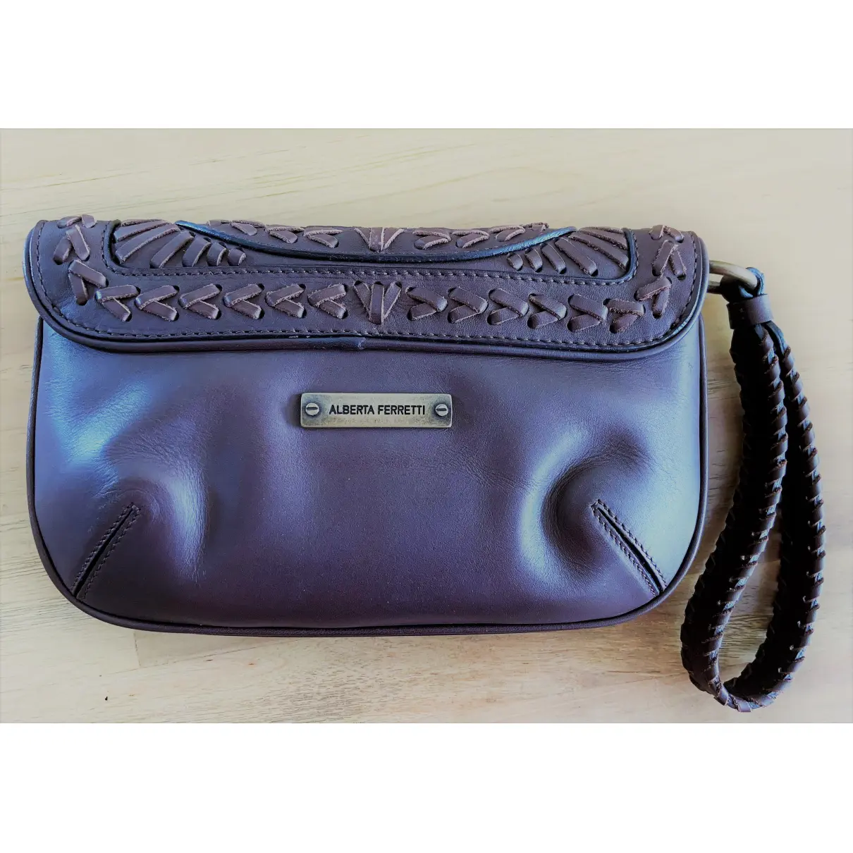 Buy Alberta Ferretti Leather clutch bag online