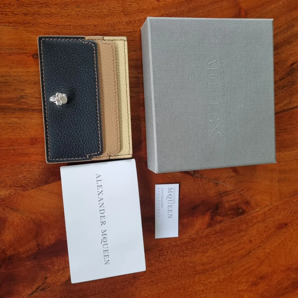 Buy Alexander McQueen Leather card wallet online