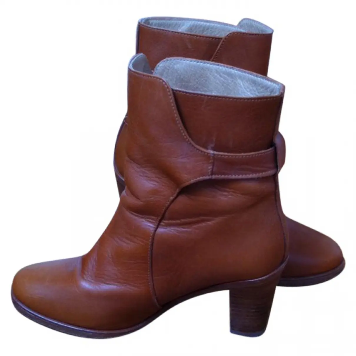 Brown Leather Ankle boots APC