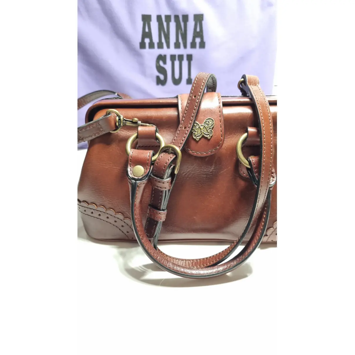 Leather crossbody bag Anna Sui - Vintage