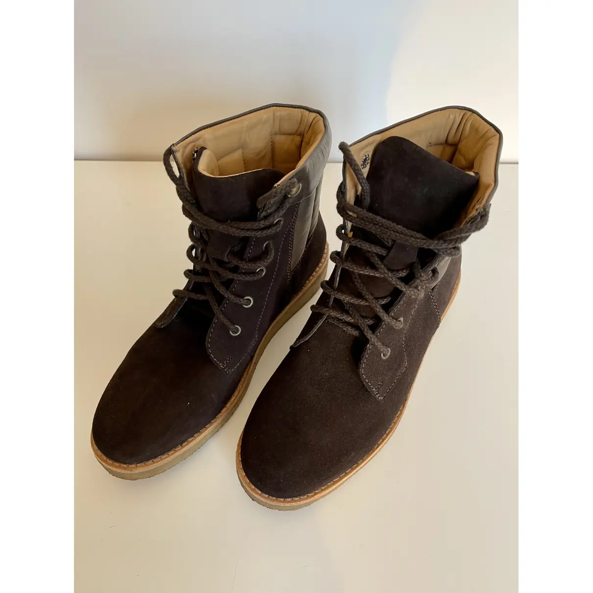 Leather lace up boots APC