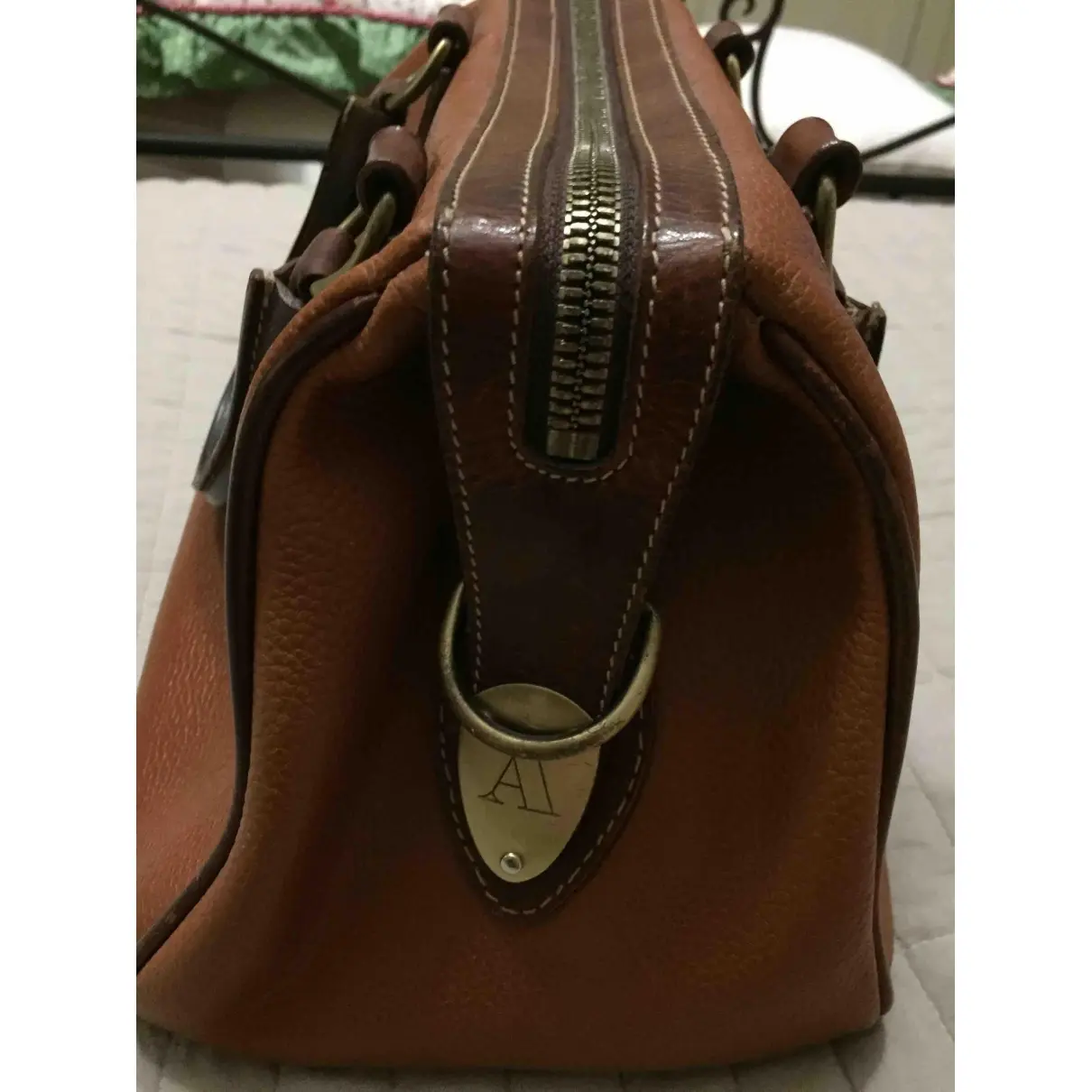 Leather handbag Aquascutum - Vintage