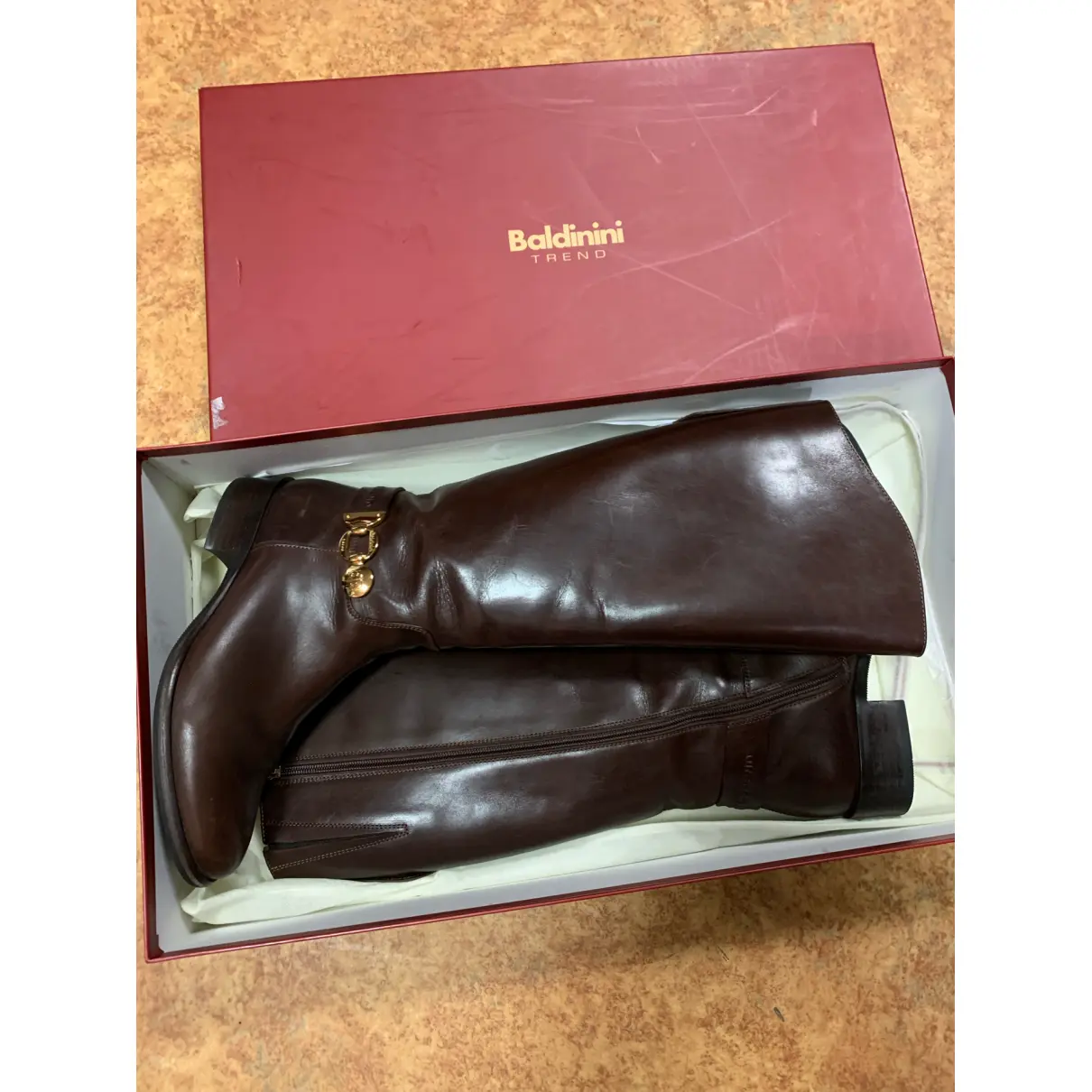 Leather riding boots Baldinini