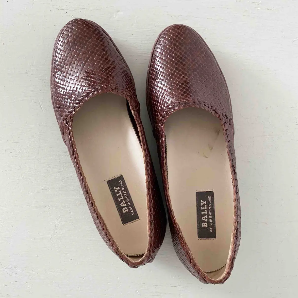 Leather flats Bally - Vintage
