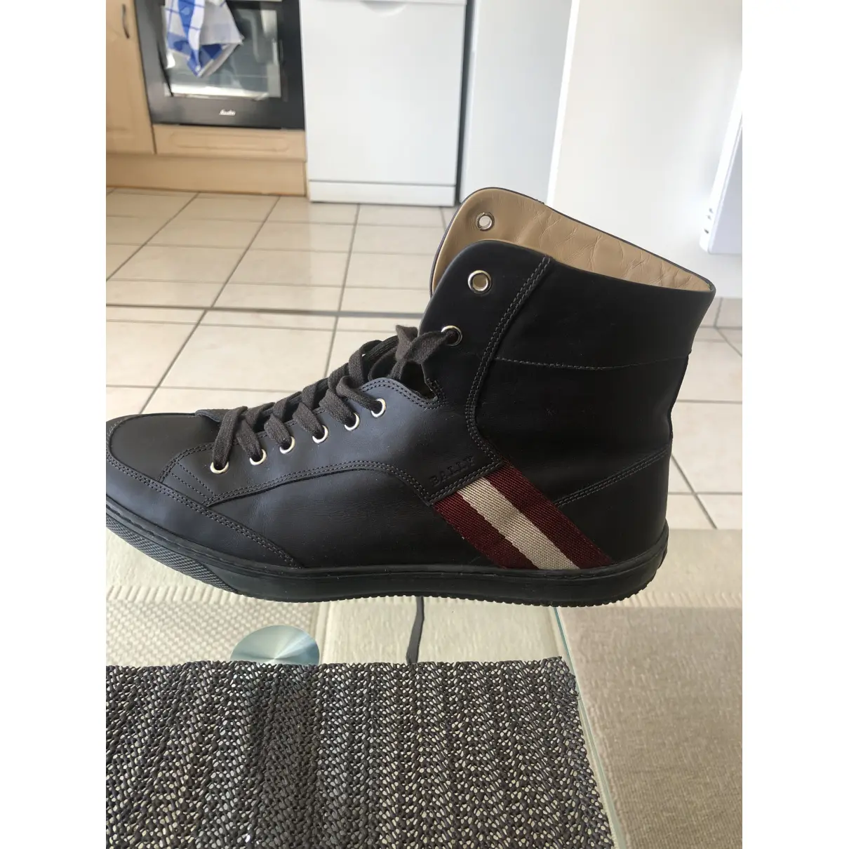 Leather high trainers Bally
