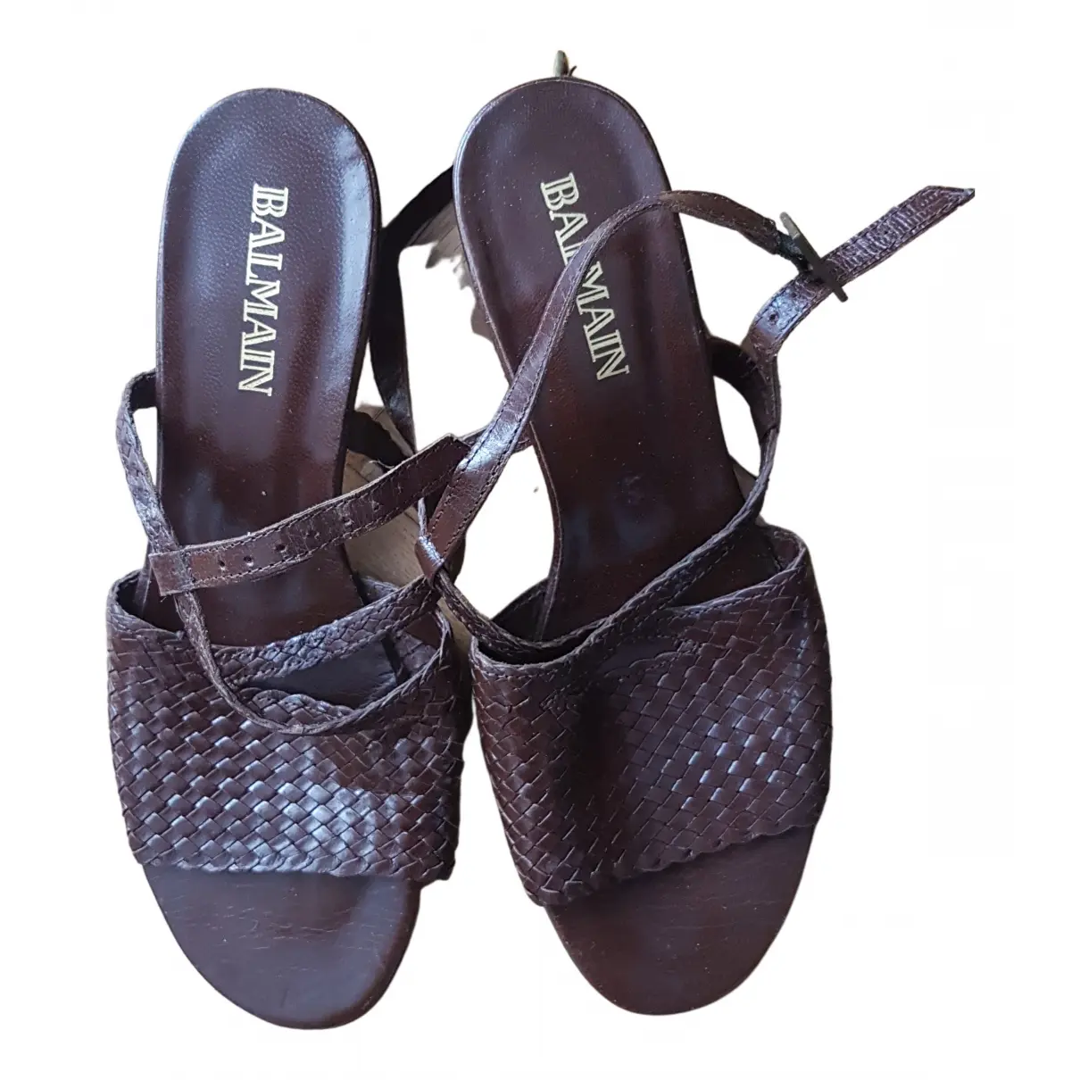 Leather sandals Balmain
