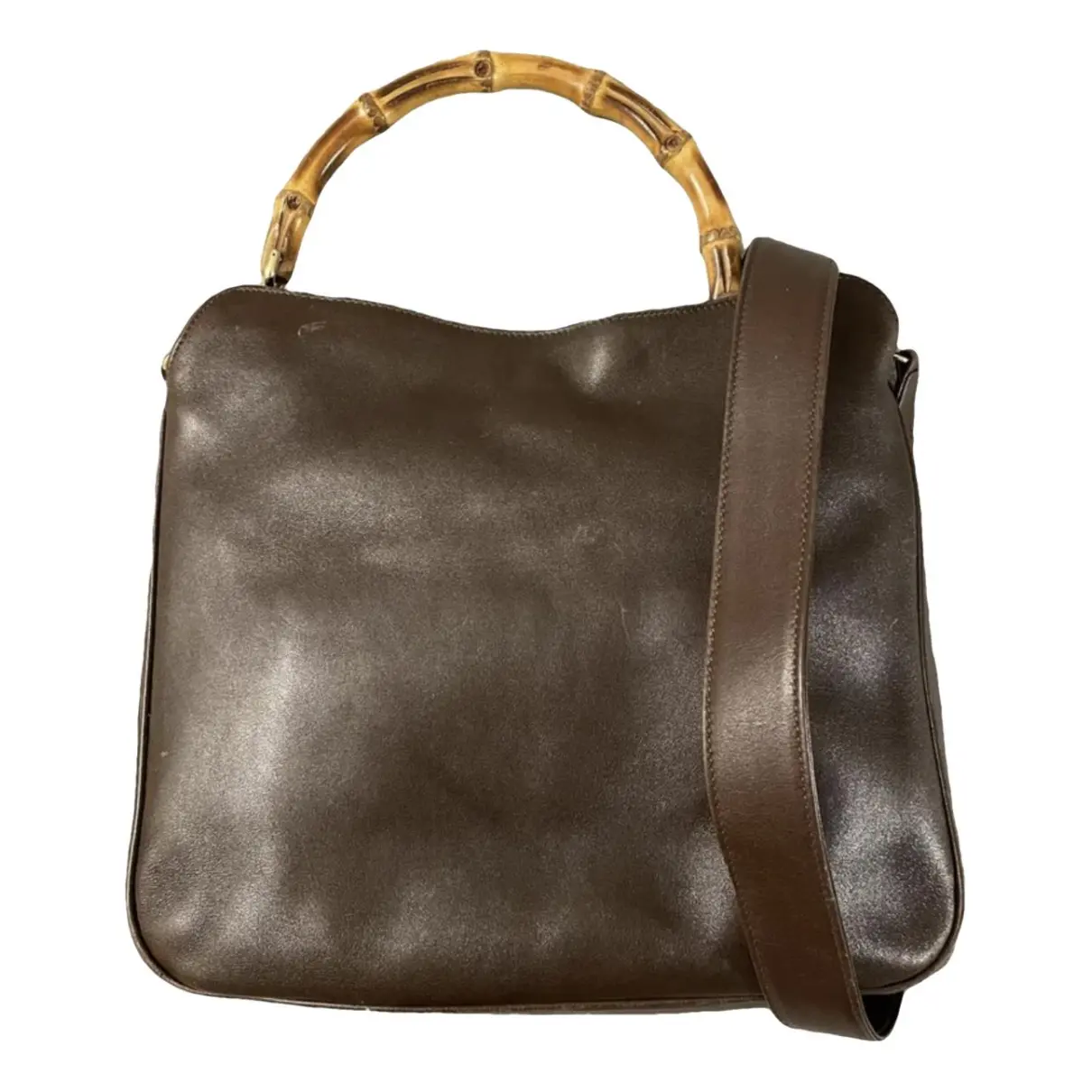 Bamboo Top Handle leather handbag