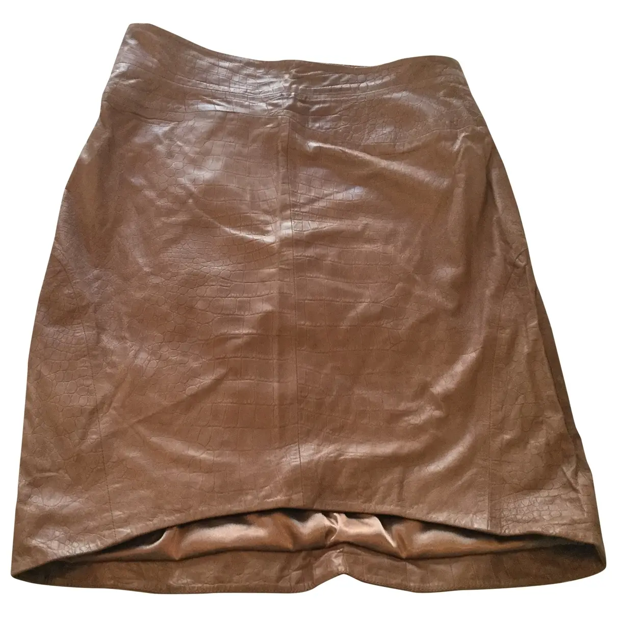 Leather mid-length skirt Bastyan