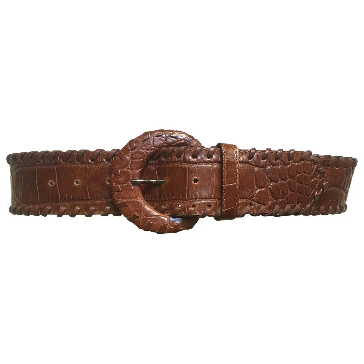 Brown Leather Belt Yves Saint Laurent