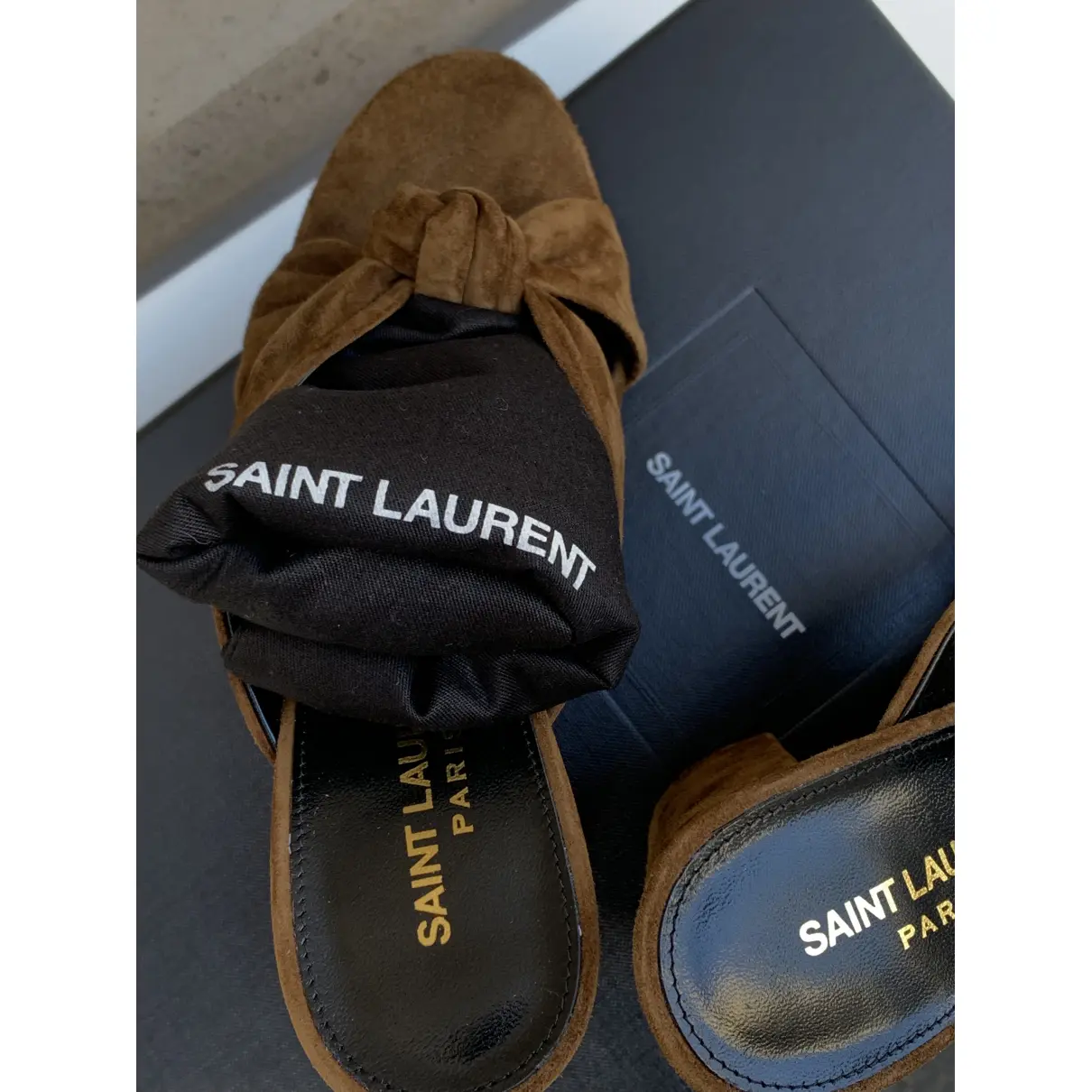 Bianca leather mules Saint Laurent