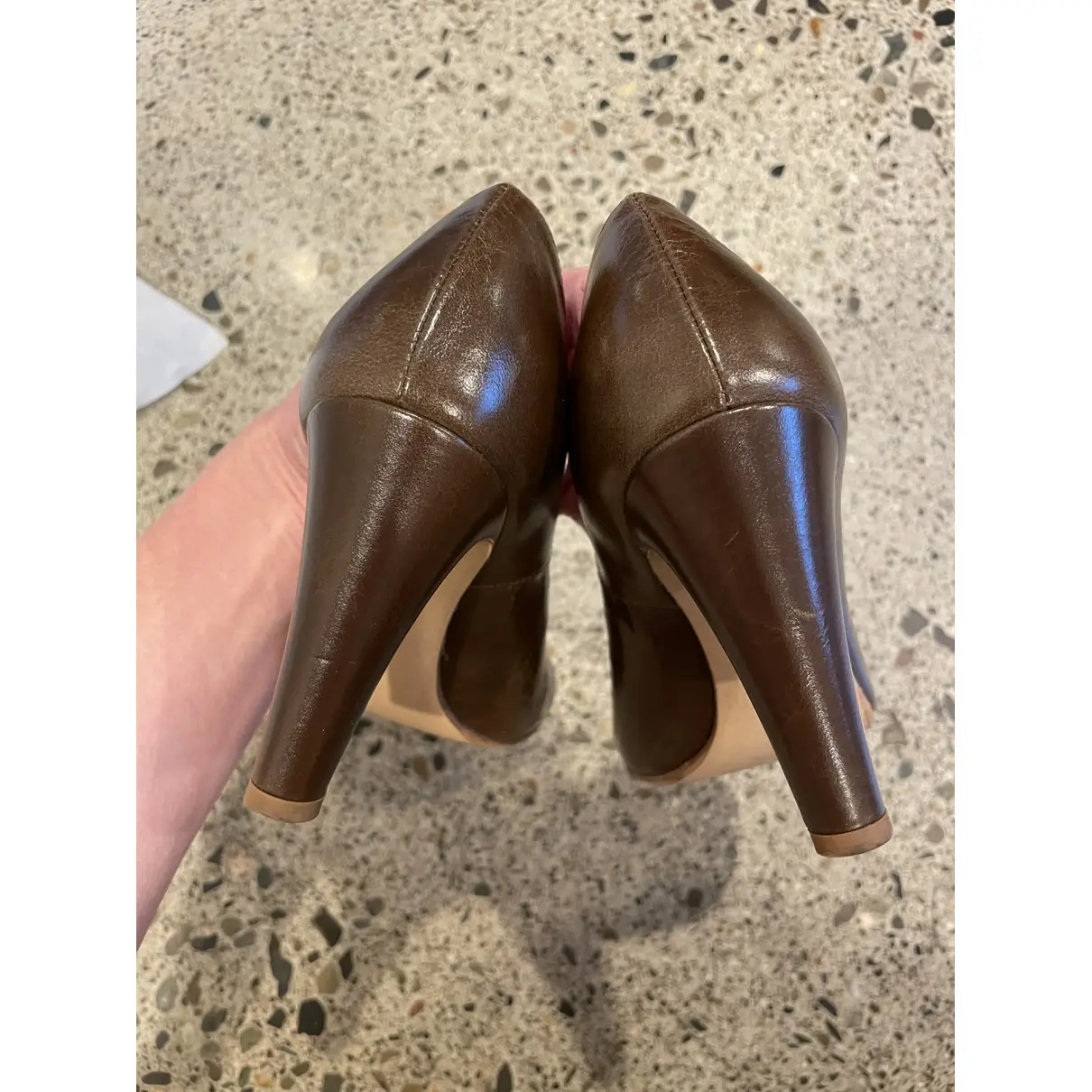 Bloc leather heels Bottega Veneta