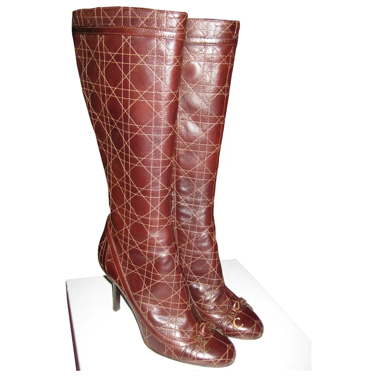 Brown Leather Boots Dior