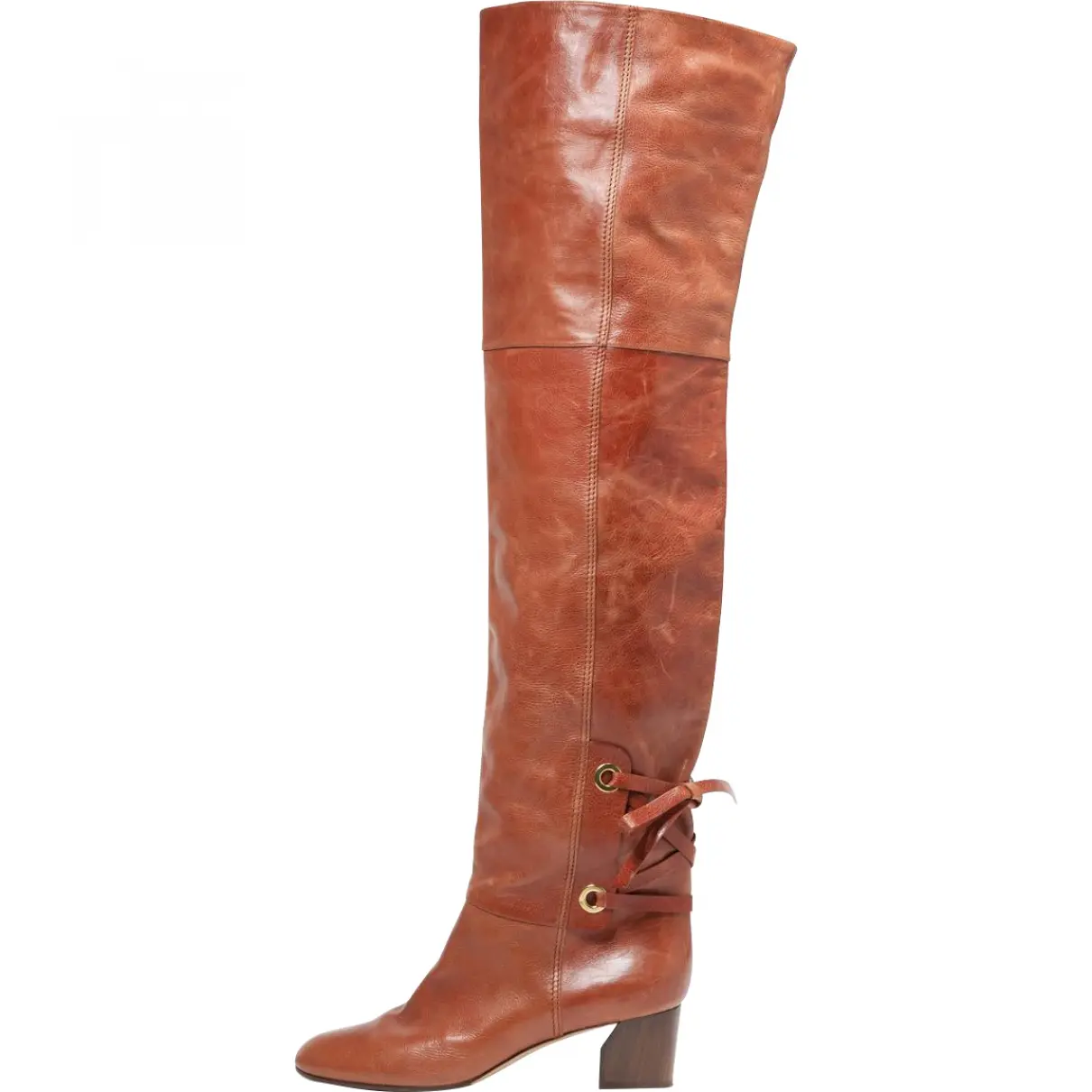 Brown Leather Boots Casadei