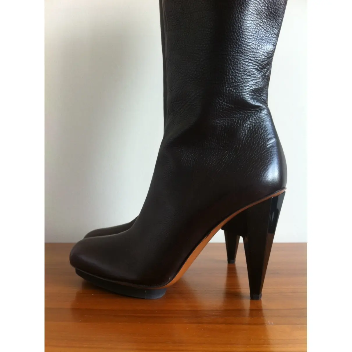 Leather boots Lanvin