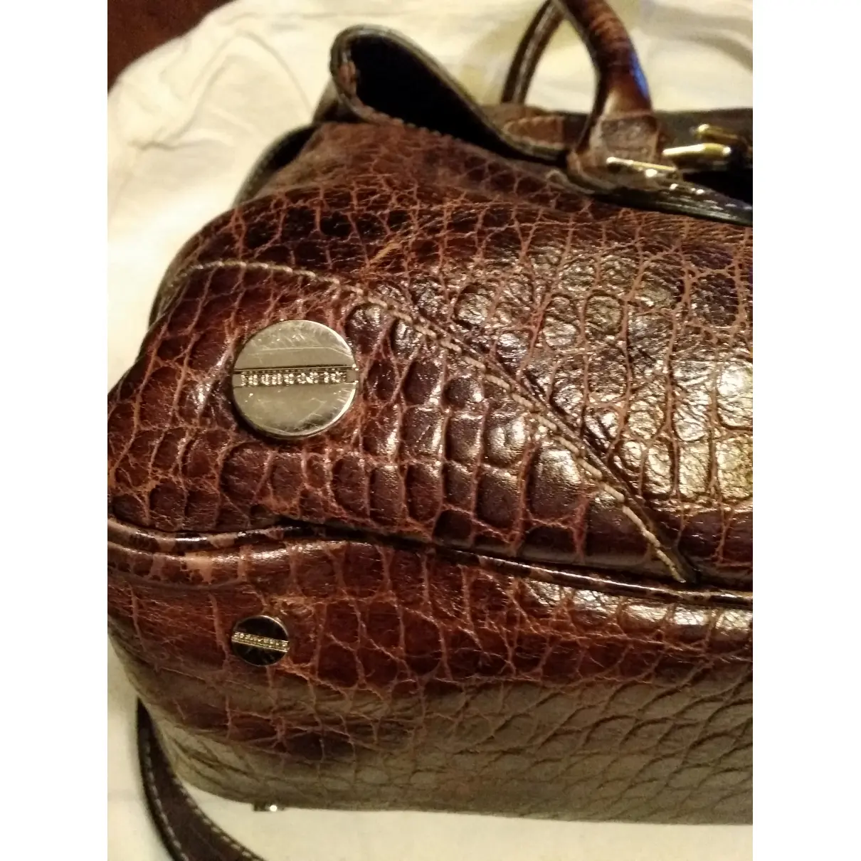 Leather handbag BORBONESE - Vintage
